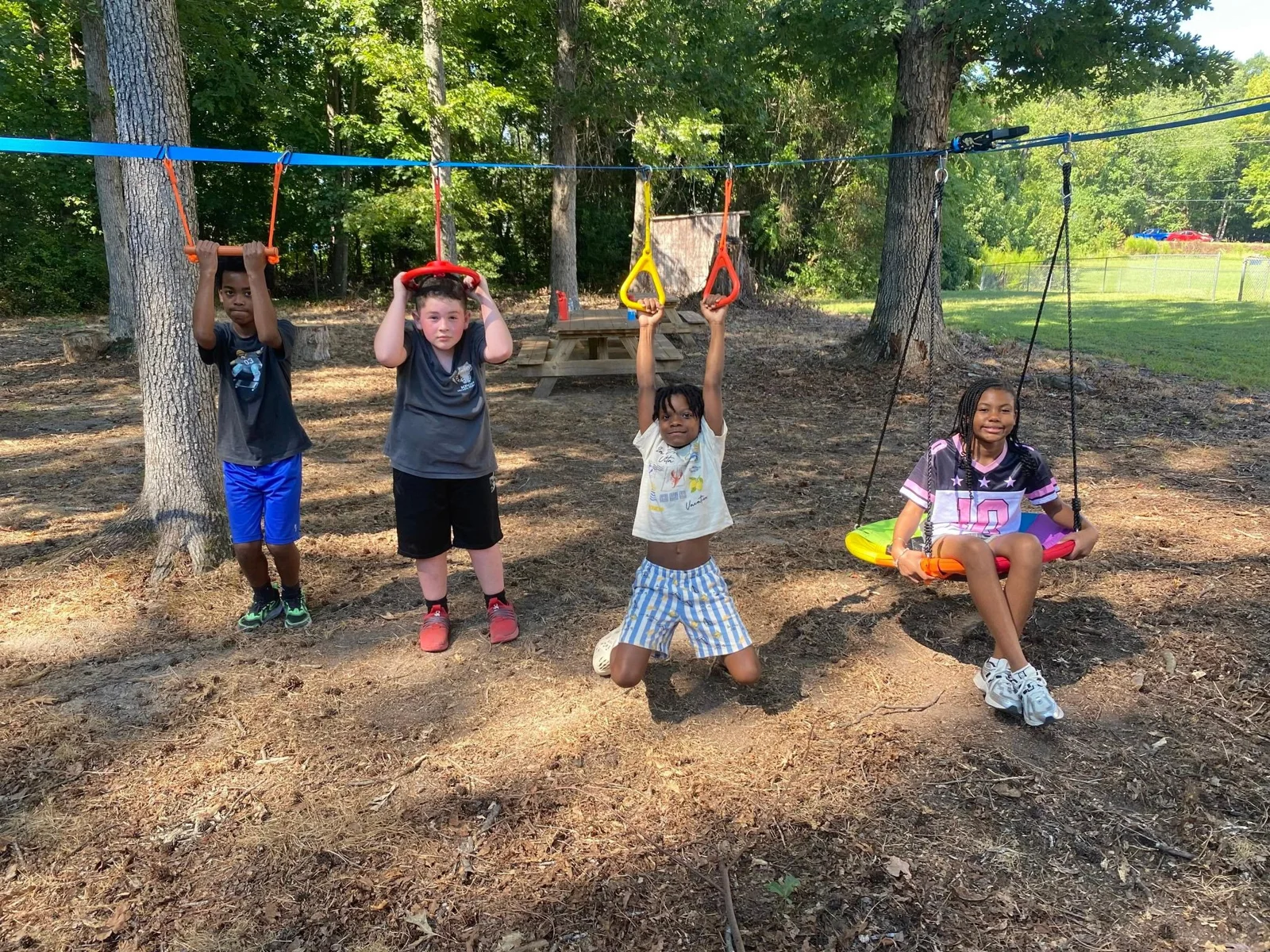 Laurel students playing together outdoors